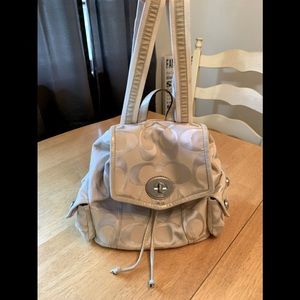 Coach Poppy signature backpack purse